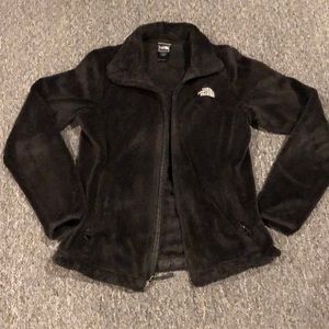 Black the north face fleece jacket small